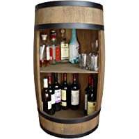 weeco Barril Bar 81cm- Armario de Bar- Barril de Madera- Bar Botellas de Vino Barril Armario